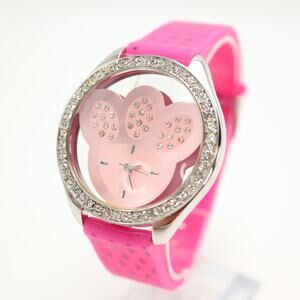 Vintage MGM Pink Panther Cat Paw Clear 42mm Watch Silicone Strap w New Battery
